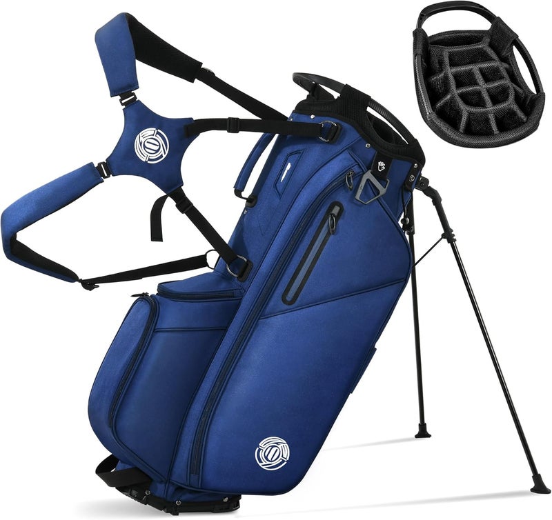 Shopsource Golf Stand Bag 14 Way, Lightweight Golf Bags for Men Women with Stand, Padded Ergonomic Double Strap, Full Length Dividers, Multiple Pockets, Rain Hood - Image 1